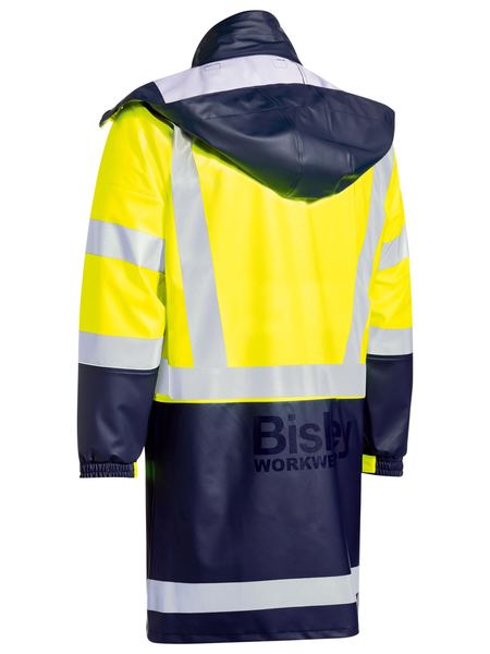 Bisley Taped Two Tone Hi-Vis Stretch PU Rain Coat (BJ6935HT)