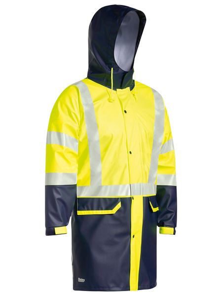 Bisley Taped Two Tone Hi-Vis Stretch PU Rain Coat (BJ6935HT)