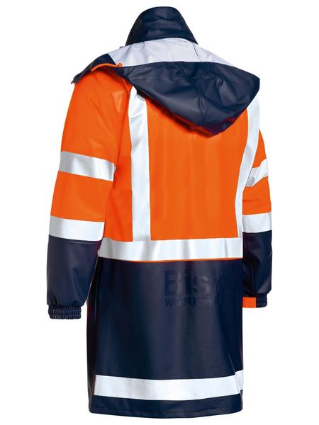 Bisley Taped Two Tone Hi-Vis Stretch PU Rain Coat (BJ6935HT)