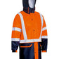 Bisley Taped Two Tone Hi-Vis Stretch PU Rain Coat (BJ6935HT)