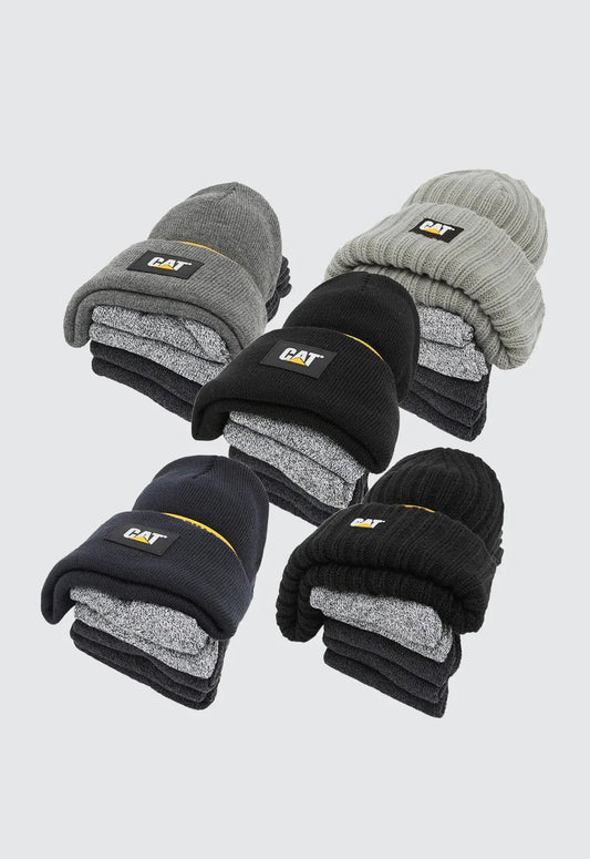 CAT Workwear Logo Knit Cap/ 5-Sock Bundle (1490049)