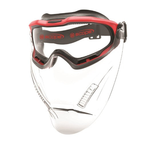 Pro Choice Spartan With Clear Visor/Red Frame Titanium AF/AS Clear Lens-(220RCV)