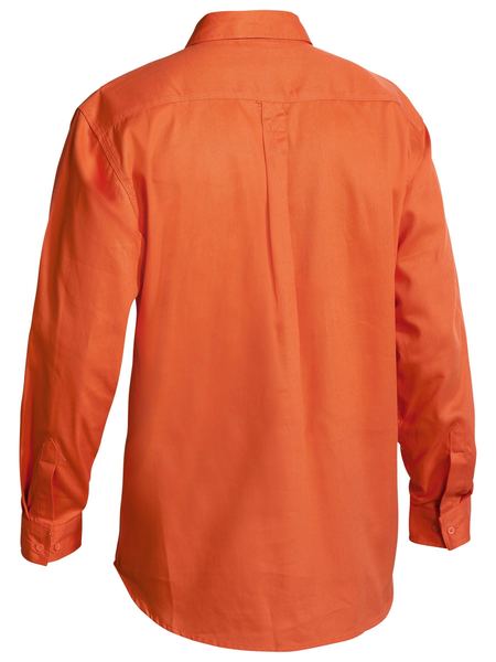 Bisley Closed Front Cotton Drill Shirt  Long Sleeve (BSC6433)