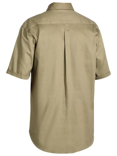 Bisley Closed Front Cotton Drill Shirt - Short Sleeve-(BSC1433)