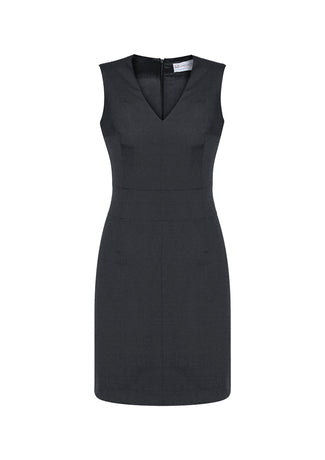 Biz Corporate Ladies Sleeveless V Neck Dress (30121)
