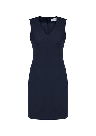 Biz Corporate Ladies Sleeveless V Neck Dress (30121)