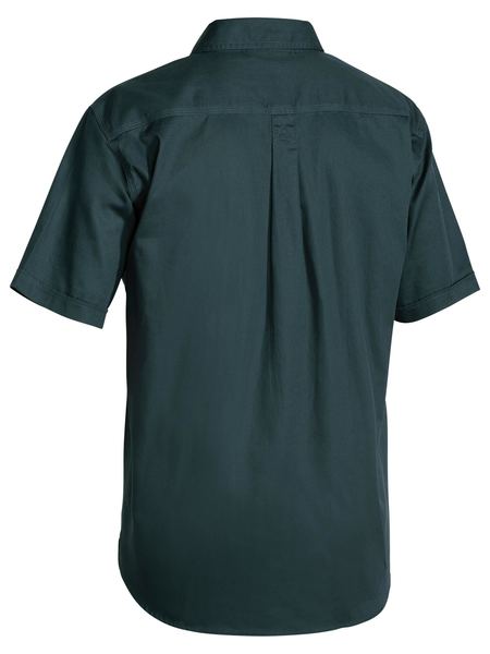 Bisley Closed Front Cotton Drill Shirt - Short Sleeve-(BSC1433)