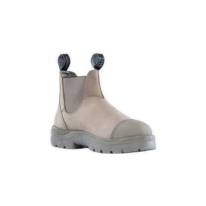 Steel Blue Hobart Mens Elastic Sided Pull On Safety Boot with Scuff Cap (312601)
