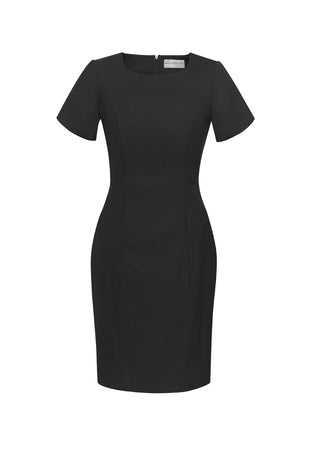 Biz Corporates Womens Comfort Wool Stretch Short Sleeve Shift Dress (34012)