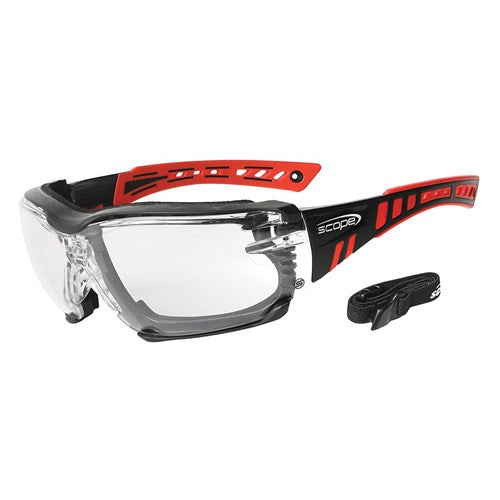 Pro Choice Speed Pro Red/Black Frame Titanium AF/AS Clear Lens-(360RCG)