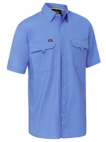 Bisley Mens X Airflow Ripstop Work Shirt Short Sleeve-(BS1414)