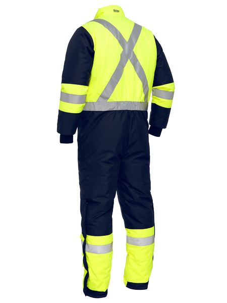 Bisley X taped two tone hi vis freezer coverall (BC6453T)
