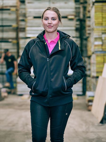 Bisley Women's Fleece Zip Front Hoodie With Sherpa Lining-(BKL6925)