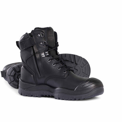 Mongrel Black High Zip Safety Boot Rubber (561020)