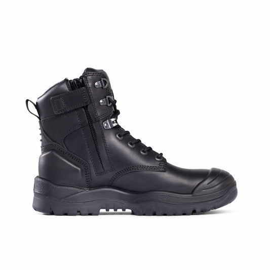 Mongrel Black High Zip Safety Boot Rubber (561020)