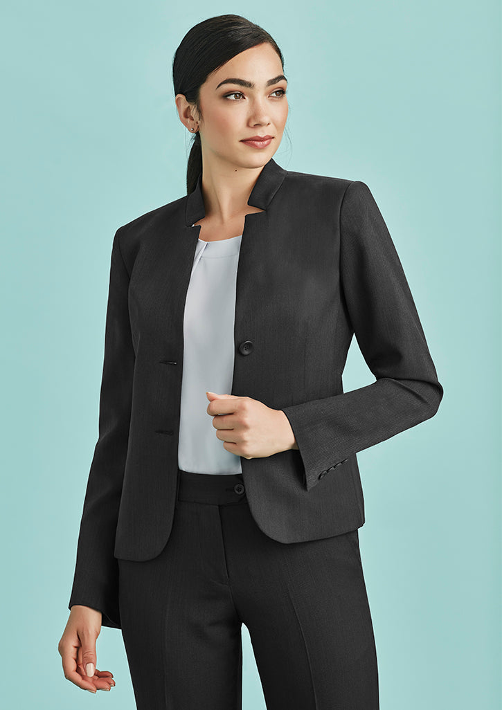 Biz Corporates Womens Cool Stretch Short Jacket with Reverse Lapel (60113)