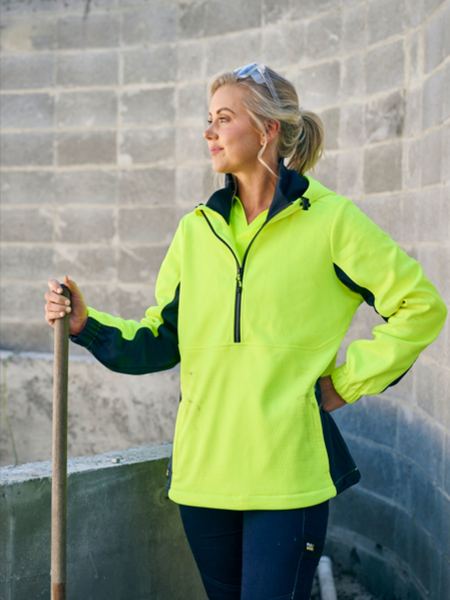 Bisley Women's Hi Vis Liquid Repellent Fleece Hoodie (BKL6571)