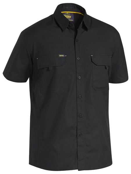 Bisley Mens X Airflow Ripstop Work Shirt Short Sleeve-(BS1414)