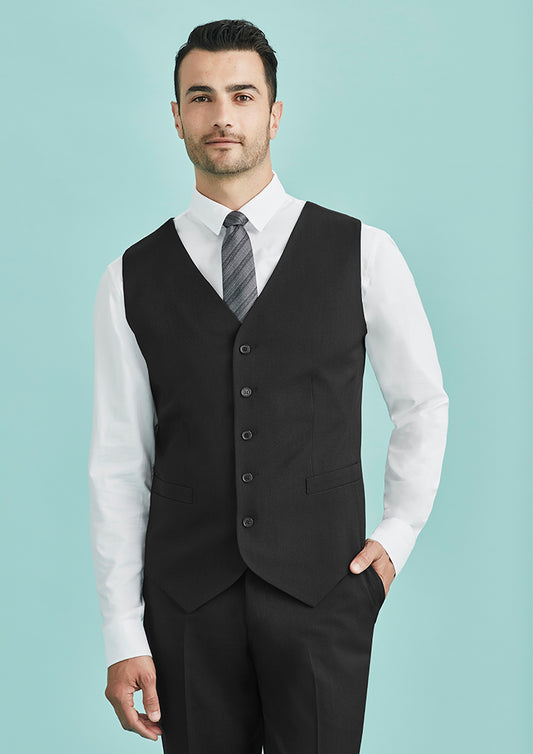 Biz Corporates Mens Cool Stretch Peaked Vest with Knitted Back (90111)
