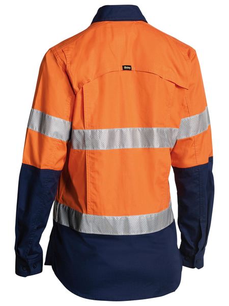 Bisley Womens 3m Taped Hi Vis X Airflow Ripstop Shirt-(BL6415T)