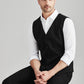Biz Corporates Mens Comfort Wool Stretch Peaked Vest with Knitted Back (94011)