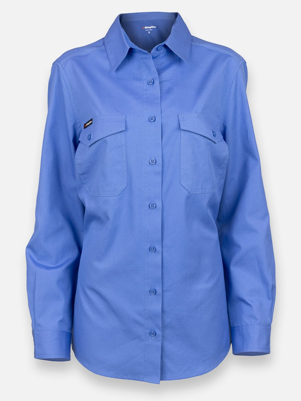King Gee Women's Workcool 2 Long Sleeve Ripstop Work Shirt (K69880)