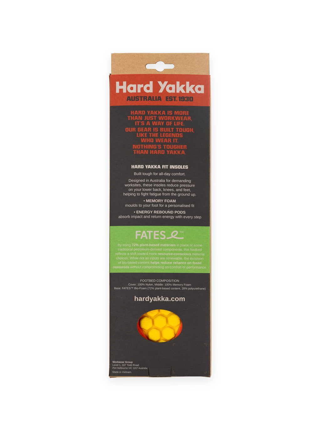 Hard Yakka Memory Foam Footbed Fates (Y61076)
