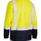 Bisley Two Tone Taped Hi Vis Rain Shell Jacket-(BJ6966T)