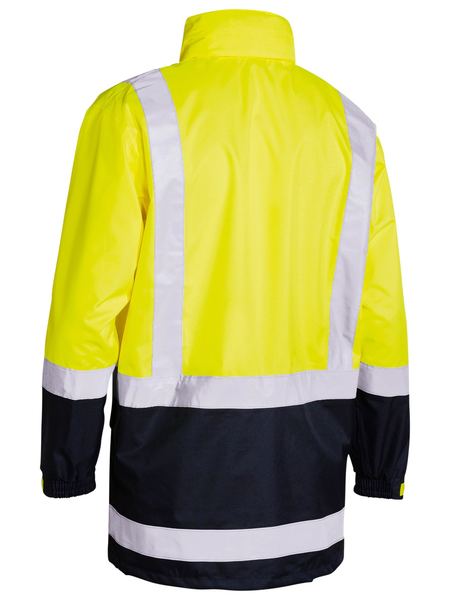 Bisley Two Tone Taped Hi Vis Rain Shell Jacket-(BJ6966T)