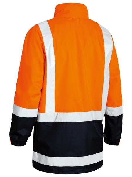 Bisley Two Tone Taped Hi Vis Rain Shell Jacket-(BJ6966T)