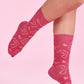 Biz Care Unisex Pink Happy Feet Comfort Socks (CCS250U)