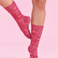 Biz Care Unisex Pink Happy Feet Comfort Socks (CCS250U)