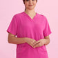 Biz Care Unisex Pink V-Neck Scrub Top (CST250US)