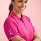 Biz Care Womens Pink Short Sleeve Polo (CST313LS)