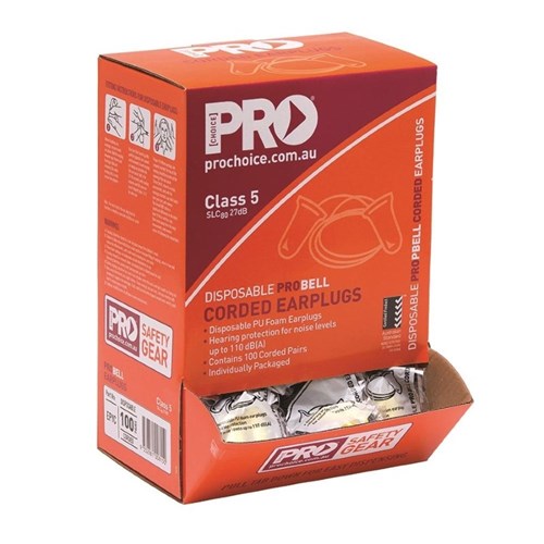 Pro Choice Pro-Bell Pu Earplugs Corded - Box Of 100 Box of 1 (EPYC)