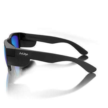 Safestyle Fusions Matte Black Frame Mirror Blue Polarised Lens (FMBBP100)