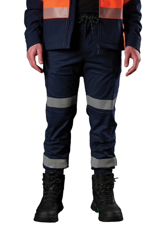 FXD Workwear Reflective Cuffed Elastic Waist Stretch Ripstop Work Pant (WP12CT)
