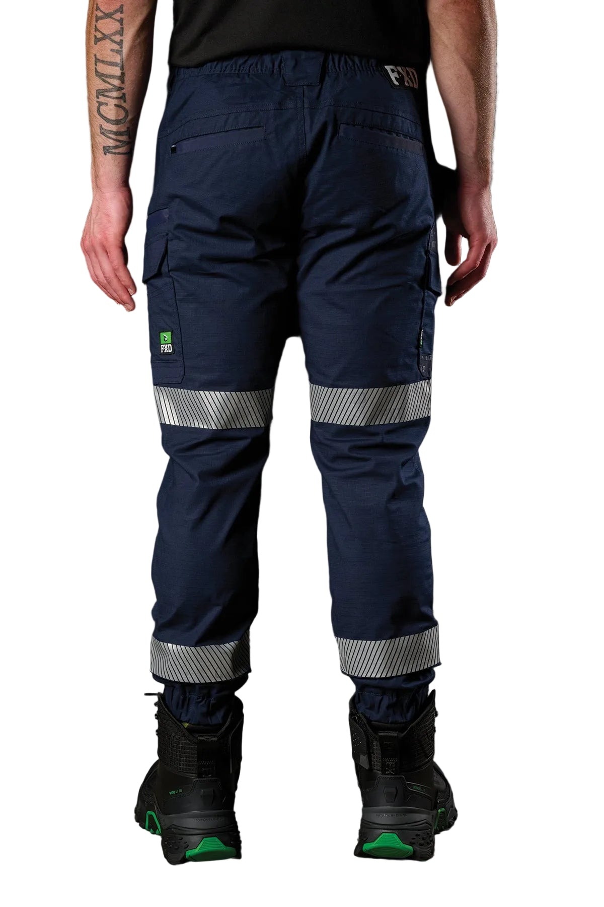 FXD Workwear Reflective Cuffed Elastic Waist Stretch Ripstop Work Pant (WP12CT)