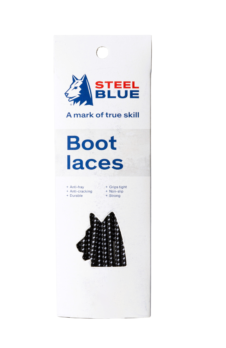 Steel Blue PK 10 Laces Retail Graphene