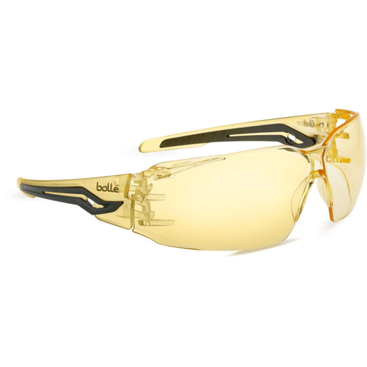 Bolle Safety SILEX Amber (Yellow) Translucent / Black Temples AS/AF Amber (Yellow) Lens (SILEXPSJ)