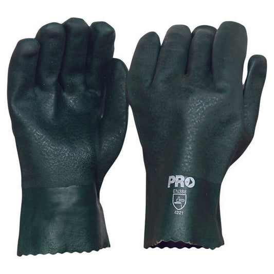 Pro Choice Green Pvc Double Dipped - Length 27Cm Pair of 12 (PVC27DD)