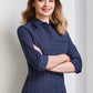 Biz Collection Womens Harper 3/4 Sleeve Shirt-(S820LT)