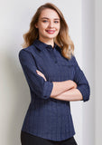 Biz Collection Womens Harper 3/4 Sleeve Shirt-(S820LT)
