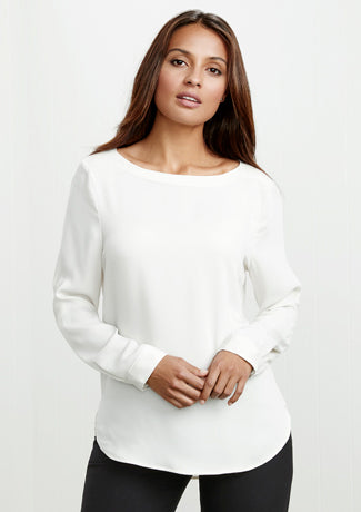 Biz Collection Ladies Madison BoatNeck Blouse-(S828LL)