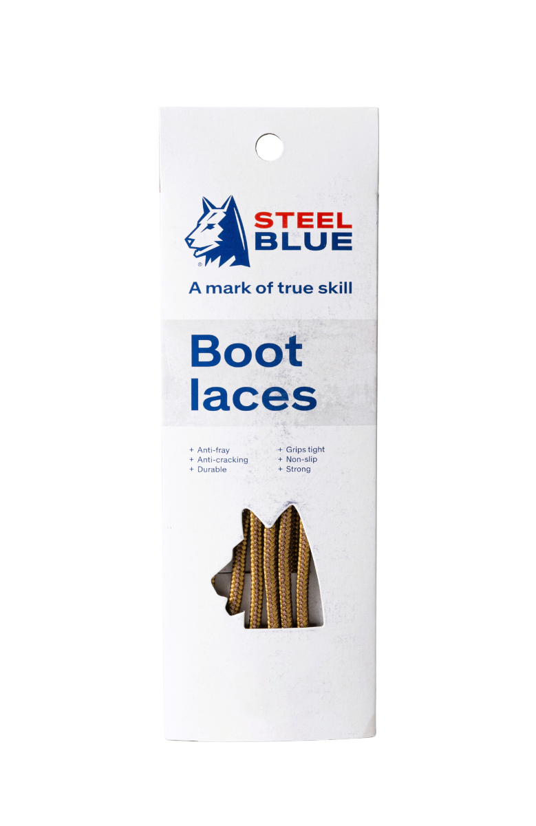 Steel Blue PK 10 Laces Retail Wheat/Brown