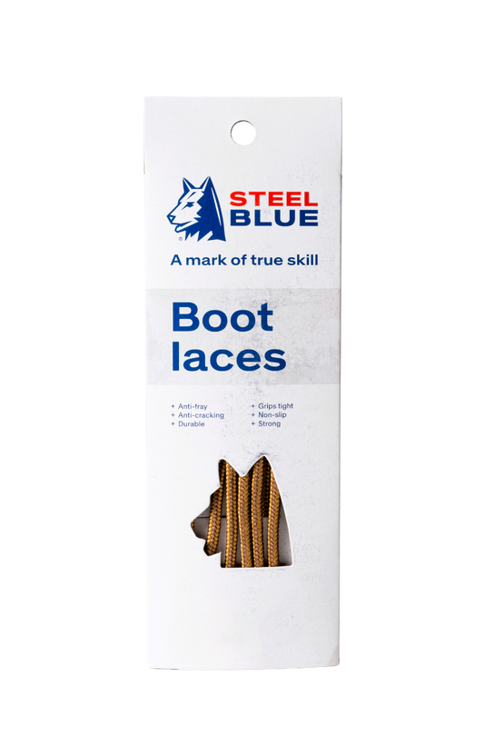 Steel Blue PK 10 Laces Retail Wheat/Brown