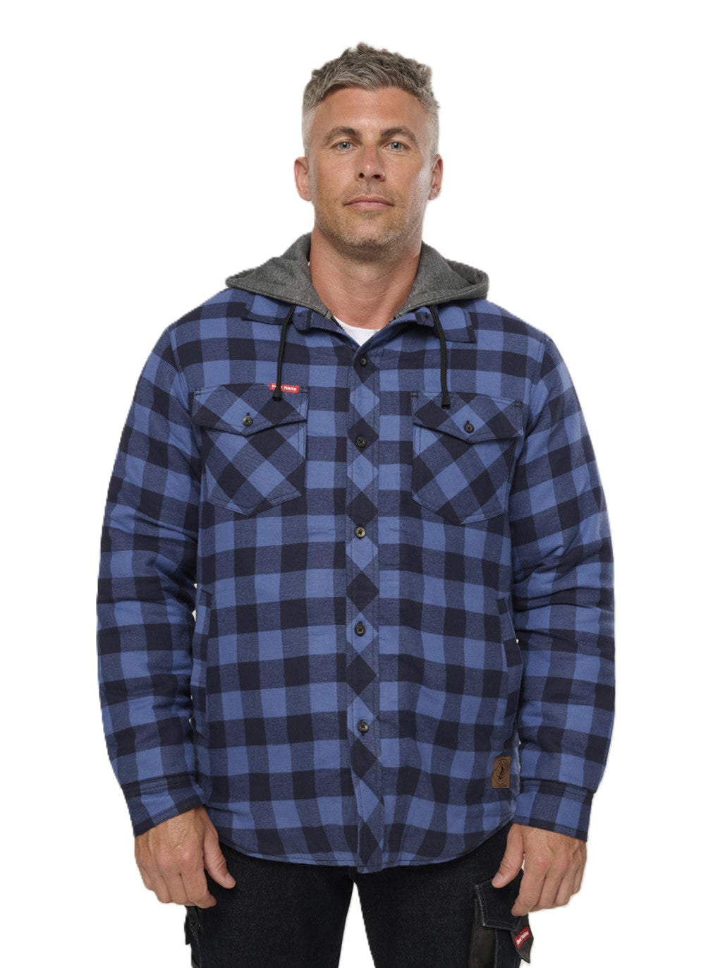 Hard Yakka Quilted Flannel Hooded Shacket (Y06690)