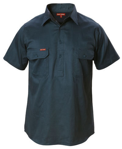 Hard Yakka Cotton Drill Shirt Closed Front Short Sleeve (Y07540)