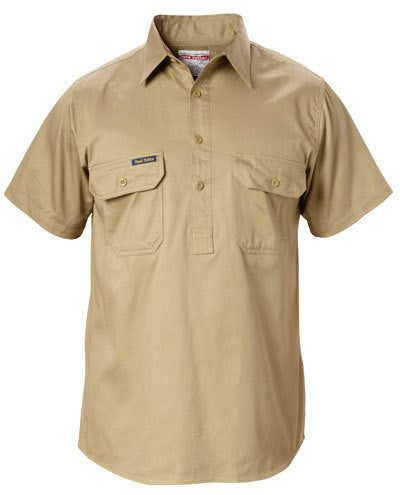 Hard Yakka Cotton Drill Shirt Closed Front Short Sleeve (Y07540)