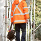 Syzmik Mens Hi Vis X Back Taped 4 In 1 Waterproof Jacket (ZJ616)